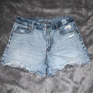 American Eagle Blue Curvy Relaxed Denim Shorts